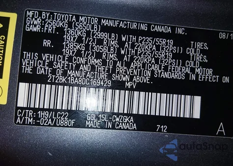 2013 Lexus Rx 350 F Sport from USA, damaged, VIN 2T2BK1BA8DC169429